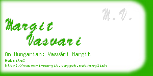margit vasvari business card